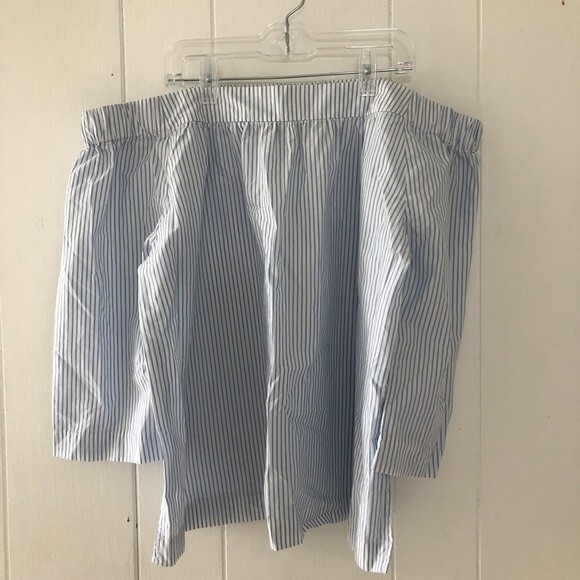 Madewell Clean Off-The_Shoulder Top in stripe - Picture 4 of 6